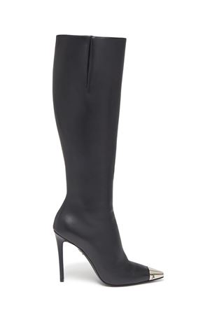 Napa Leather Knee High Boots In Black DAVID KOMA | DKBOOTS03BLACK